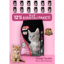 Cat food energy Tavuklu Yavru Kedi Maması 1 kg - 12 Adet