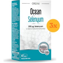 Orzax Ocean Selenyum 200 Mcg 60 Tablet - 3 Adet (Toplam 180 Tablet)