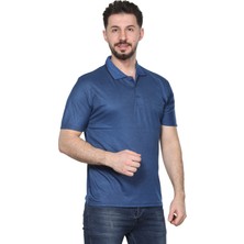 Hedefnur Tekstil Erkek Baba ve Orta Yaş Penye Tişört Yakalı Cepli Oxfort Düz Model Klasik Kesim