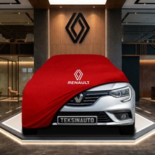 ULTRASHOP Renault Megane Hatchback (2016-) Kırmızı Kumaş Oto Branda Araca Özel Penye Araba Brandası Araç Örtüsü