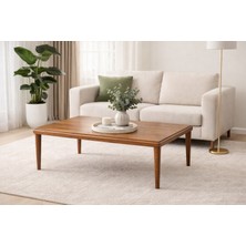 Fami Home | İskandinav Orta Sehpa Ahşap Ayaklı Modern Salon Sehpası