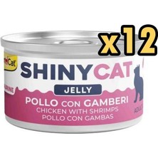 Gimcat Shinycat Jelly Tavuklu Karidesli Kedi Konservesi 70 gr x 12 Adet