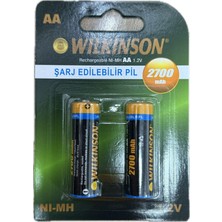 Delixa Kalite Şarjlı Pil Kalem Pil 2700 Mah 2li Kart