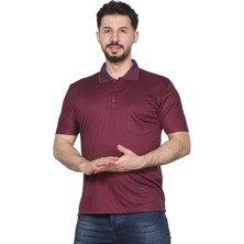 Hedefnur Tekstil Erkek Baba ve Orta Yaş Penye Tişört Yakalı Cepli Oxfort Düz Model Klasik Kesim