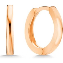 Gümüş Rose Halka Kadın Küpe