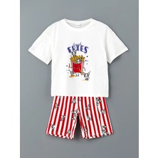 Lc Waikiki Yeni Sezon Bisiklet Yaka Kız Çocuk Şortlu Pijama Takımı