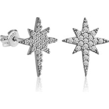 Gümüş Kutup Yıldızı Küpe