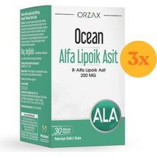 Orzax Ocean Alfa Lipoik Asit 200 Mg  30 Kapsül - 3 Adet (90 Kapsül)