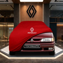 ULTRASHOP Renault 19 Hatchback Kırmızı Kumaş Oto Branda Araca Özel Penye Araba Brandası Araç Örtüsü