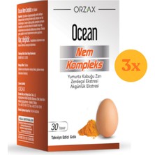 Orzax Ocean Nem Kompleks 30 Tablet - 3 Adet (Toplam 90 Tablet)