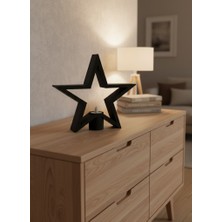 Buğlem Event Siyah Yıldız Şeklinde Mumluk Loş Işık Dekor Aksesuarı - LG002W-7LD0E6