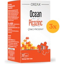 Orzax Ocean Picozinc Çinko Pikolinat 30 Tablet - 3 Adet (90 Tablet)