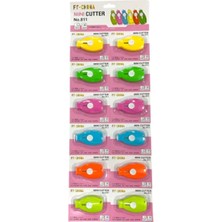 Ticon Ft-Chine Güvenli Mini Maket Bıçağı Renkli NO:670 Karışık - 3 Adet