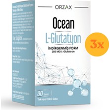 Orzax Ocean L-Glutatyon 250 Mg 30 Tablet - 3 Adet (Toplam 90 Tablet)