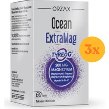 Orzax Ocean Extramag Threog Takviye Edici Gıda 60 Tablet - 3 Adet (Toplam 180 Tablet)
