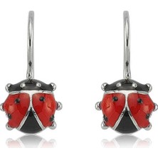 Gümüş Sallantılı Uğur Böceği Çocuk Küpesi