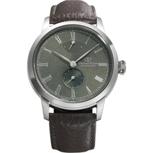 Orient Star RE-BS0001E00B Kurmalı Otomatik Deri Kahverengi Yeşil Kadran Safir Cam 39 mm Erkek Kol Saati
