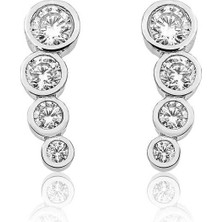 Gümüş 4 Taş Küpe