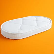 YAGMURETİCARET Oval Bambu Kumaş Beşik Yatagı 60*105*8