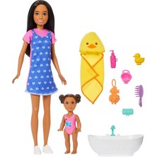 Barbie Bebek Bakıcısı Skipper Bebek Küvetli Oyun Seti JKC16