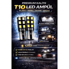 Duolight T10 W5W Canbus LED Ampul Seti, Beyaz Işık, Ultra Parlak Beyaz, Plaka ve Park Ampülü, Iç Aydınlatma, 2'li Paket