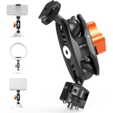 K&f Concept Cold Shoe Double Ball Head, Universal Magic Arm With Cold Shoe