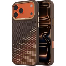 iPhone 17 Pro Uyumlu Kılıf M-Safe Şarj Özellikli Raptic Aramid Dual Serenity Serisi Kapak Kahverengi