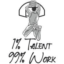 Delixa 1 Percent Talent 99 Percent Work Basketball Sketchbook | With 120 Pages Squared: Graph Pape