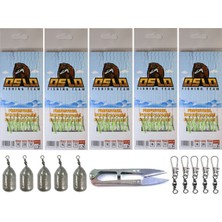 Oslo Oslo 5'li Kurşunlu Profesyonel Kolay Açılır El Yapımı Istavrit Çaparisi Seti No:68