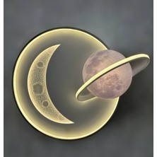 EOS Aydınlatma Hilal Ledli Kumandalı Tavan Avizesi 3 Işık Renk Tonu (Sarı, Beyaz ve Günışığı) Kumanda Ile Gece Modu