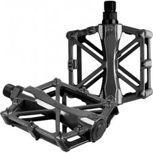 Xbyc 1815 Bilyalı Bisiklet Platform Pedal Geniş Yapılı Bilyalı Alüminyum Pedal Siyah