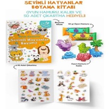 K-Yonlineticaretdy Sevimli Hayvanlar Boyama Kitabı - Oyun Hamurlu - 3 Yaş +