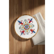 Bambum Gura - Mango Ağacından Yuvarlak Tepsi Lale Büyük