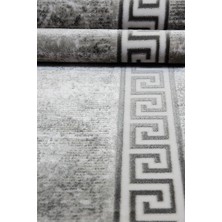 Kashe Halı Bella 4225 Antrasit Salon Halısı Oturma Odası Halısı Koridor Halısı Mutfak Halısı Modern Makine Halısı