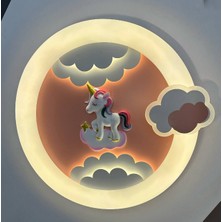 EOS Aydınlatma Baby Unicorn 🦄: Kız Çocuk Odaları Için Kumandalı ve Çok Fonksiyonlu Tavan Lambası ve Gece Lambası