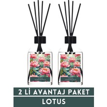 2li Avantaj Paket Lotus Çiçeği Oda Kokusu Bambu Esansiyel Uçucu Yağ 50 ml