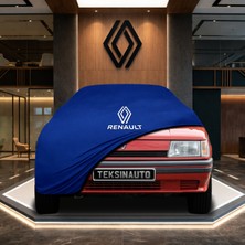 ULTRASHOP Renault 9 Broadway Mavi Kumaş Oto Branda Araca Özel Penye Araba Brandası Araç Örtüsü