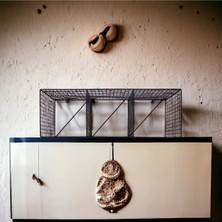 Go Dekor 90X28X23 Iskandinav 3 Gözlü Yatay Çok Amaçlı Dekoratif Duvar Kitaplığı/duvar Rafı