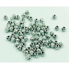 Yiğit Aksesuar 20 Adet 8 mm Gümüş Dorika Boncuk Kararma Yapmaz Ara Aparatı