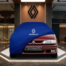 ULTRASHOP Renault 19 Hatchback Mavi Kumaş Oto Branda Araca Özel Penye Araba Brandası Araç Örtüsü