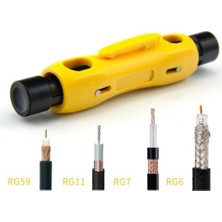 Technozi Kablo Soyucu Sıyırıcı Koaksiyel RG11 - Rg6 - RG56 Universal Coaxial Kalem Tipi Kablo Soyucu