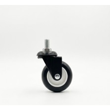 LİA TEKER L01-BS050BS/L01-BS050BSFR 50 mm Komple Siyah Civatalı Teker