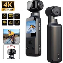 Tarçın 4K Ultra Hd Mini Aksiyon Kamerası | Wi-Fi , 270° Döner Lens, Eıs Stabilizasyon