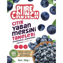 Pure Crunch Çıtır Yaban Mersini Taneleri| Freeze Dried Kurutulmuş Atıştırmalık | Şeker Ilavesiz - 30G