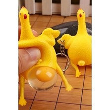 Nexgen Yumurtlayan Eğlenceli Tavuk Anahtarlık Stres Topu Hediyelik Oyuncak Çanta Süsü
