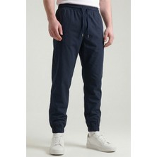 Veleno Erkek Lacivert Paraşüt Kumaş Pantolon Paça Lastikli, Fermuarlı ve Arka Cepli