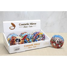 Nexgen Sevimli Köpek Tasarımlı Taşlı Ince El Aynası Yuvarlak