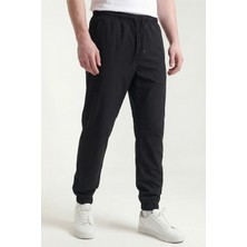 Veleno Erkek Siyah Paraşüt Kumaş Pantolon Paça Lastikli, Fermuarlı ve Arka Cepli