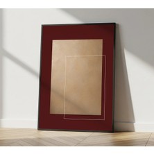 Rosaart Modern, Minimal Ahşap Çerçeveli Poster –kahverengi,turuncu ve Bej Seçenekli,dekoratif Duvar Dekoru