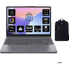 Lenovo Ideapad Slim 3 Amd Ryzen 7 7735HS 24GB 1TB+512GB SSD Windows 11 Pro 15.3" Taşınabilir Bilgisayar 83K70098TR +Boz Çanta